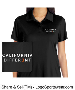 Cali Different Women's Polo Shirt - Black Design Zoom
